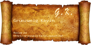 Grünzweig Kevin névjegykártya